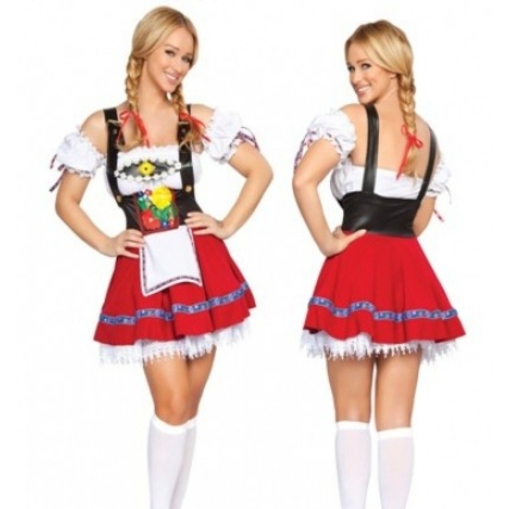Sz M Roma Costume Dirndl Beer Maiden Oktoberfest Sexy Costume